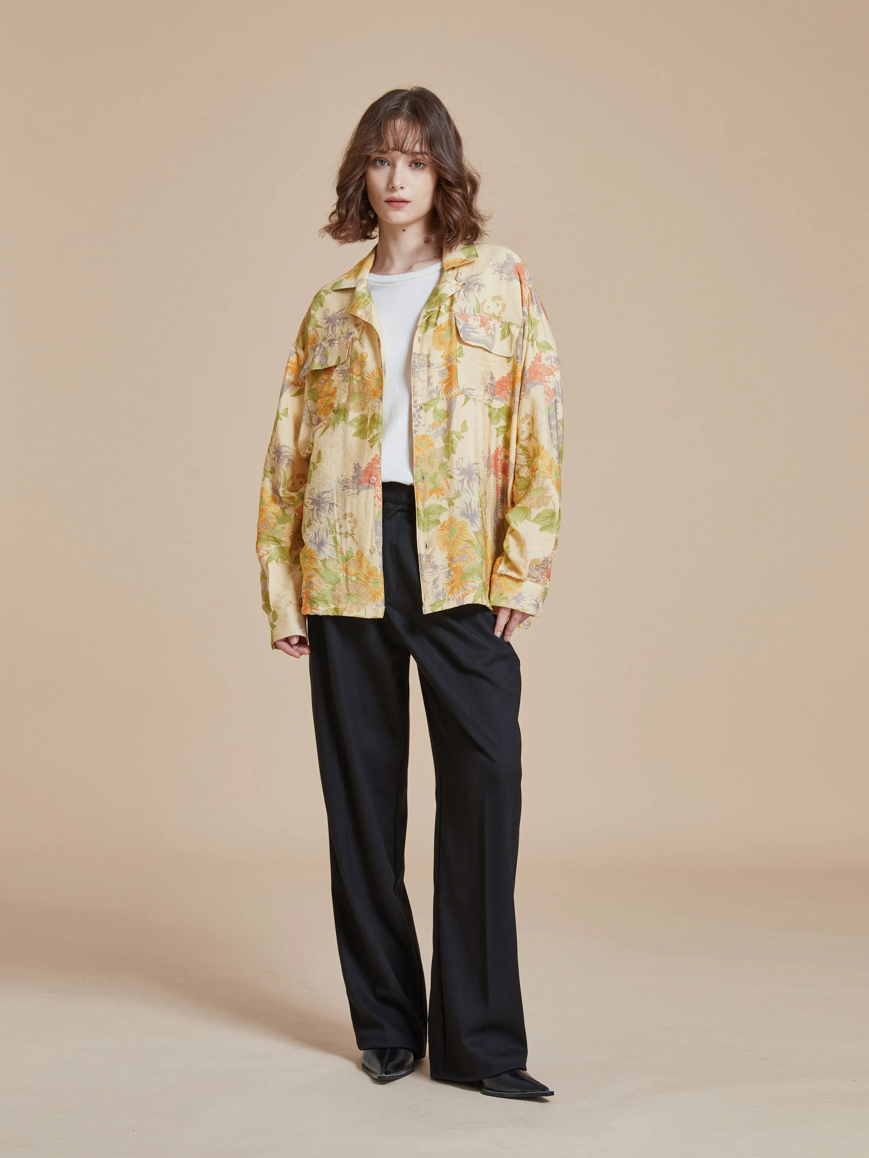 Meraj Vase Pot Long Sleeve Camp Shirt
