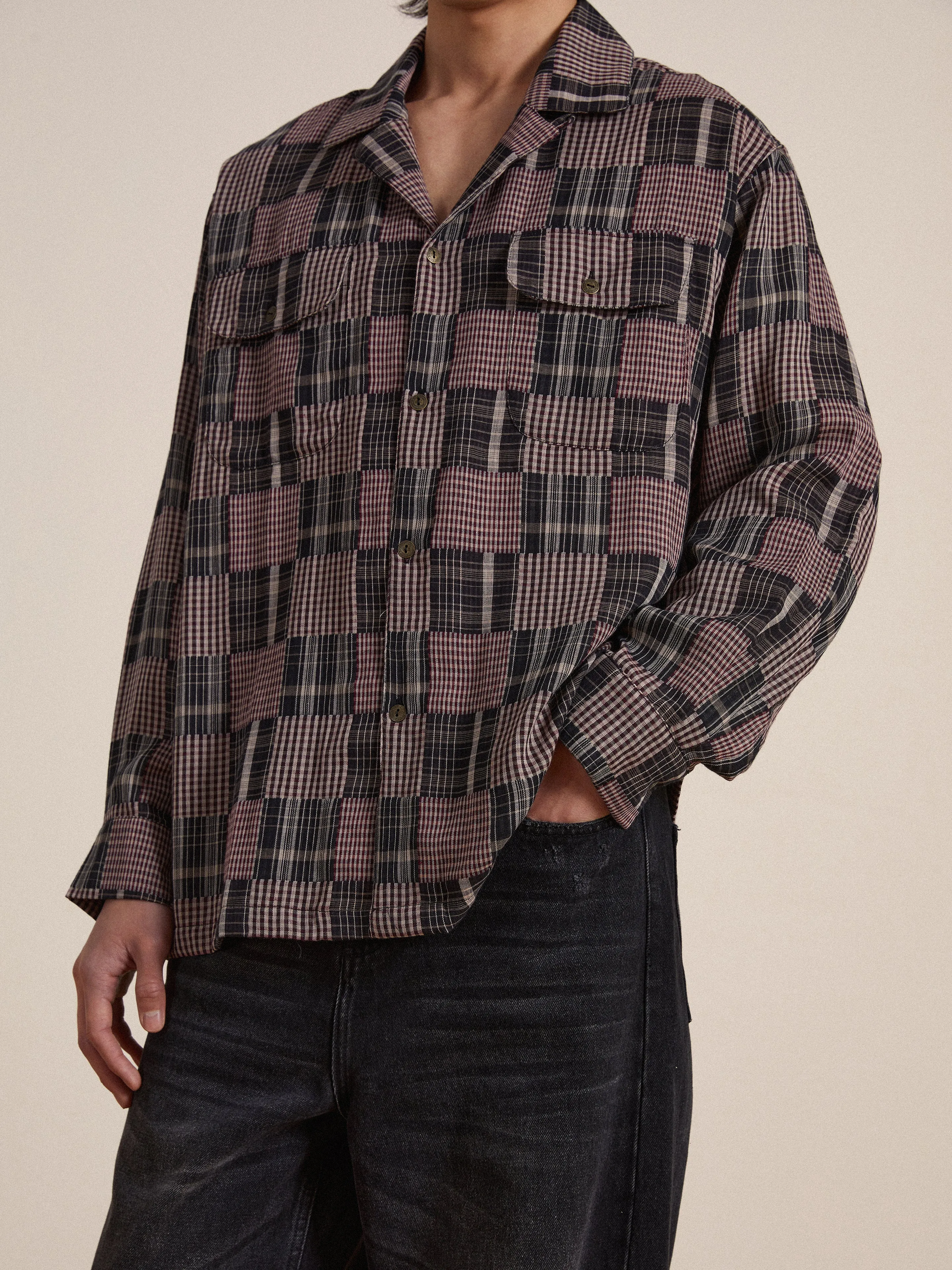 Multi-Flannel LS Camp Shirt