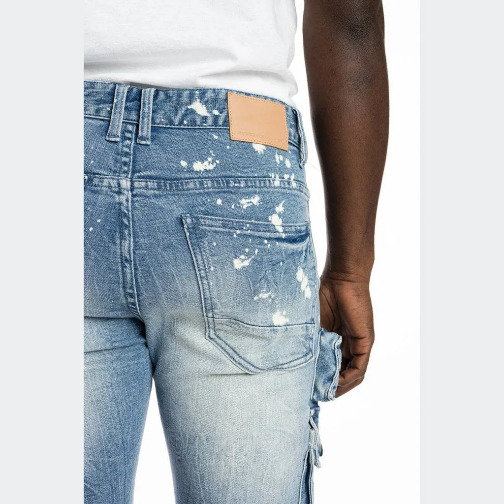 Multipocket Fashion Jeans - Nile Blue