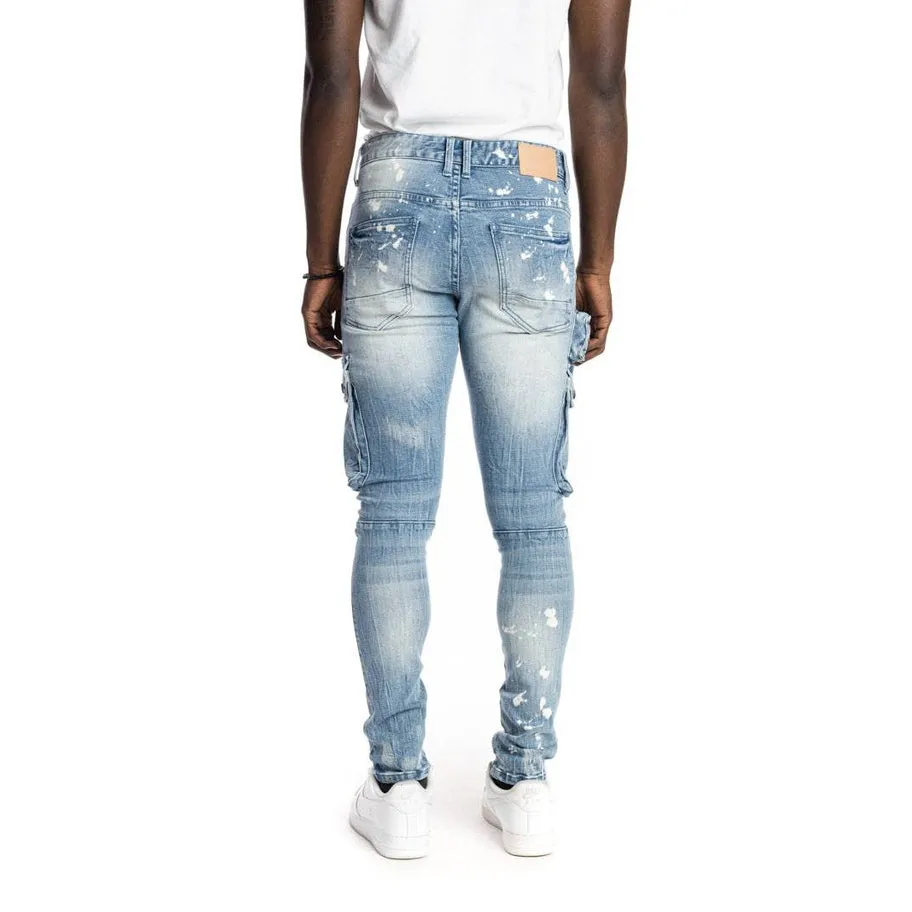 Multipocket Fashion Jeans - Nile Blue