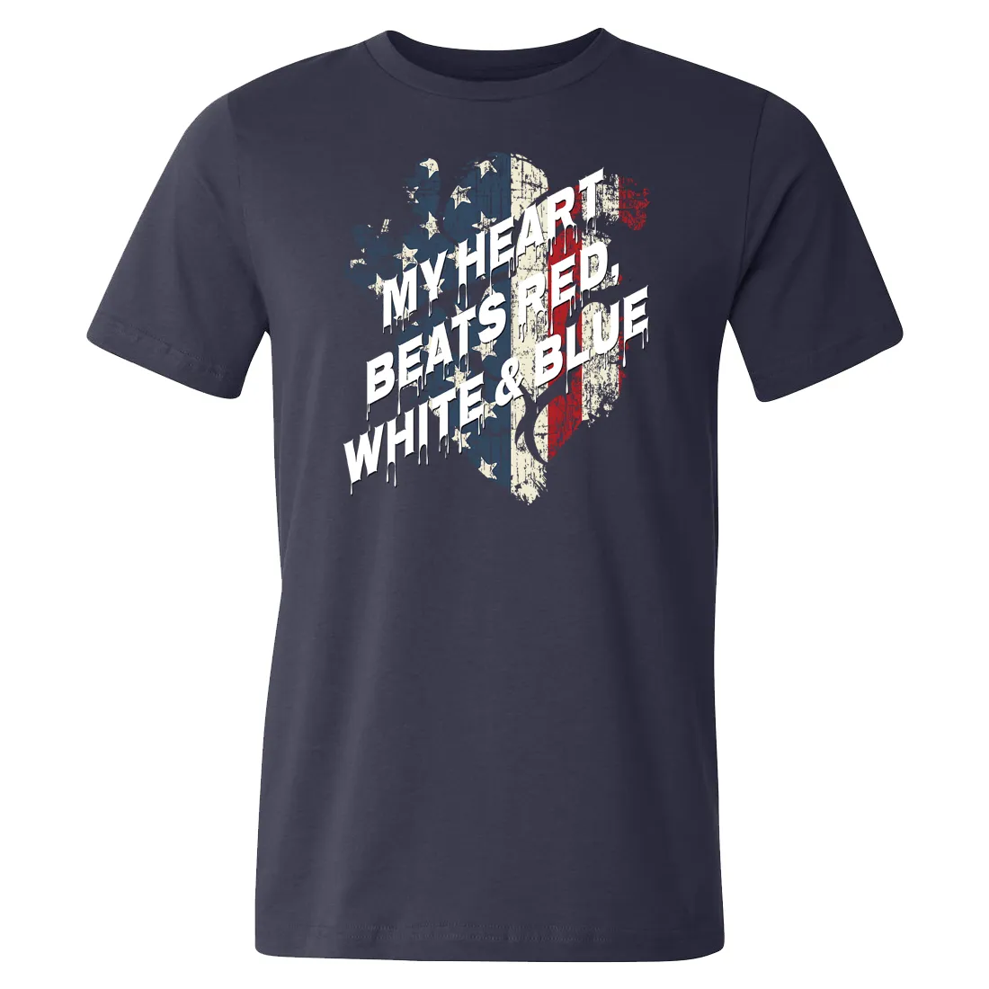 My Heart Beats Red, White, & Blue Tee