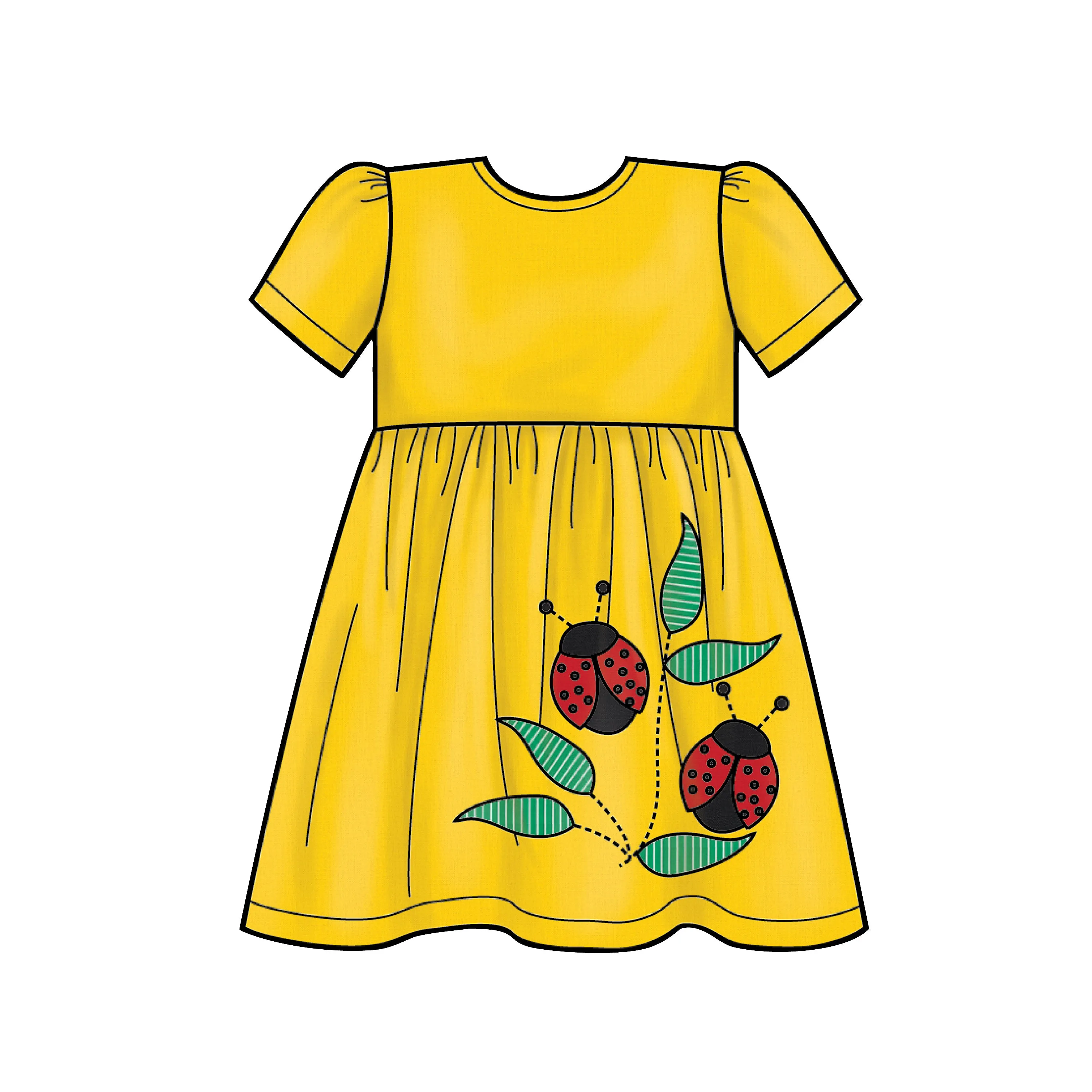 New Look Sewing Pattern N6647 - Toddlers' Dresses with Appliques