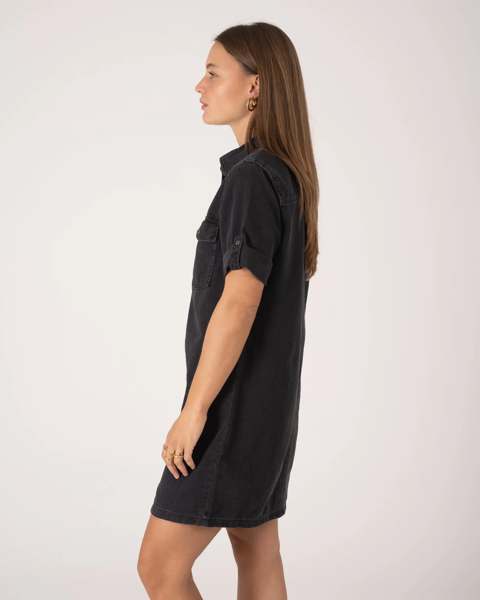 New Signe Denim Dress Black