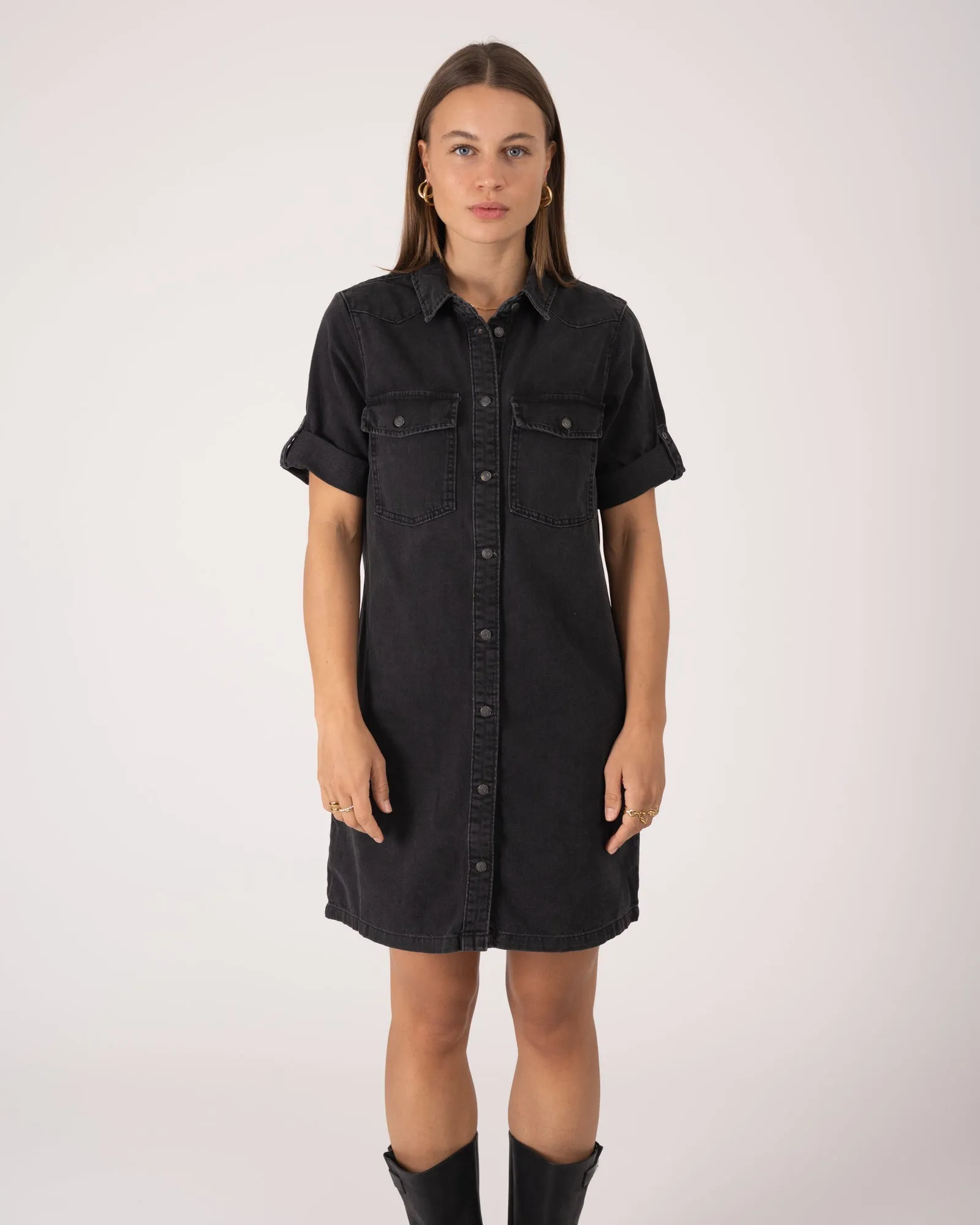 New Signe Denim Dress Black