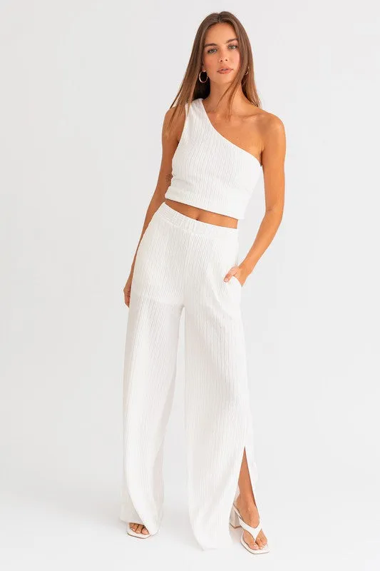Off White Slit Pants