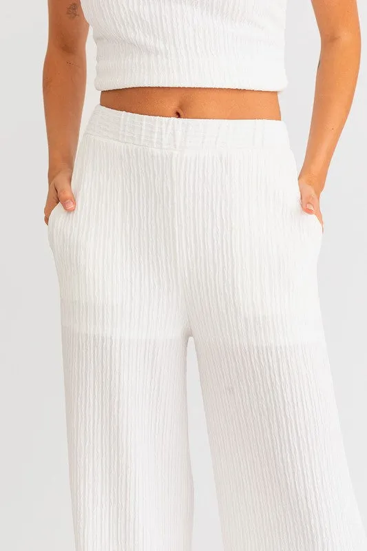 Off White Slit Pants