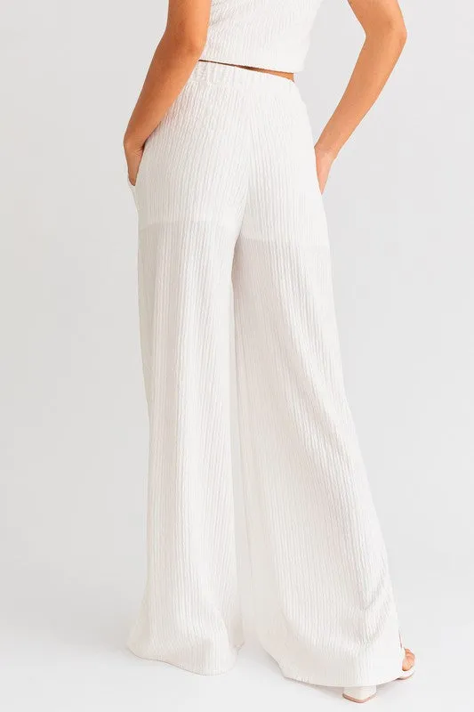 Off White Slit Pants