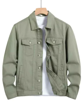 Olive Green Denim Jacket -Unisex