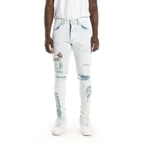 Overspray Fashion Jeans- Opaque Blue