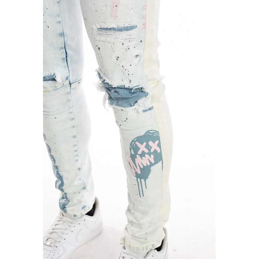 Overspray Fashion Jeans- Opaque Blue