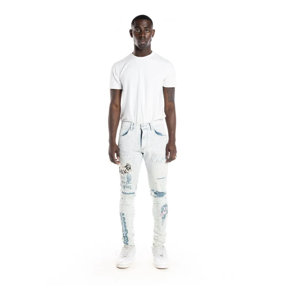 Overspray Fashion Jeans- Opaque Blue