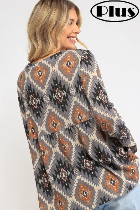 Plus Aztec Top