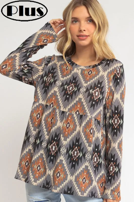 Plus Aztec Top