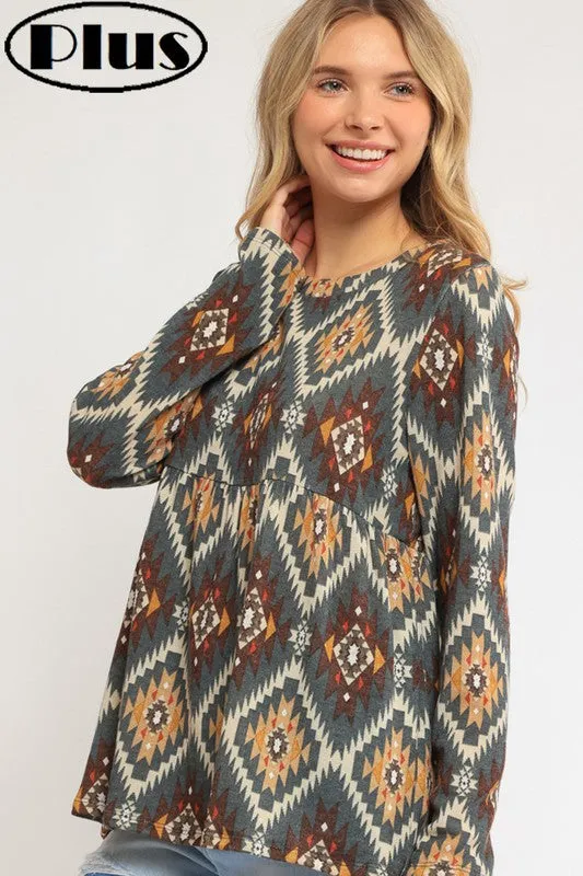 Plus Aztec Top