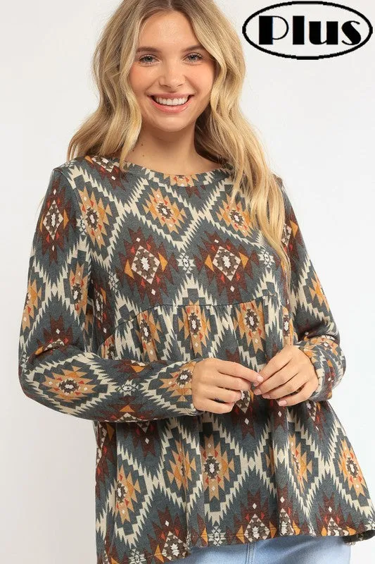 Plus Aztec Top