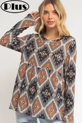Plus Aztec Top