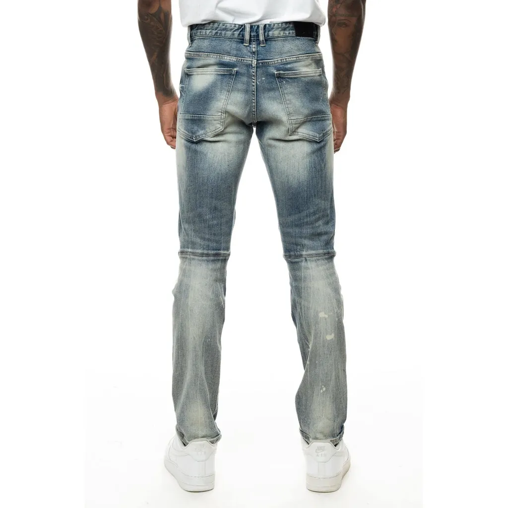 Rip & Repair Engineered Jean - Port Blue