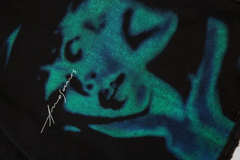 Shadow Graphic Acid Washed T-Shirt