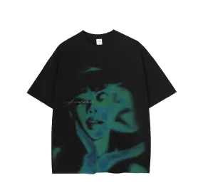 Shadow Graphic Acid Washed T-Shirt