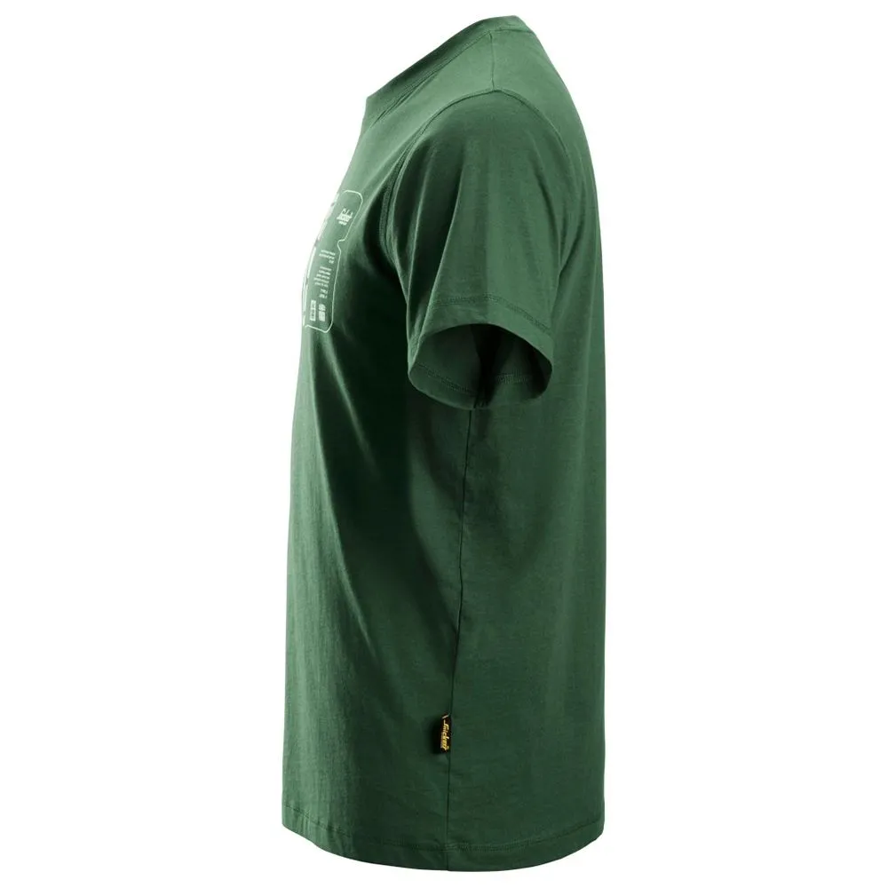 Snickers&#x20;2522&#x20;AllroundWork,&#x20;T-Shirt&#x20;With&#x20;Artwork&#x20;Print,&#x20;2-pack&#x20;-&#x20;Forest&#x20;Green&#x2F;Navy