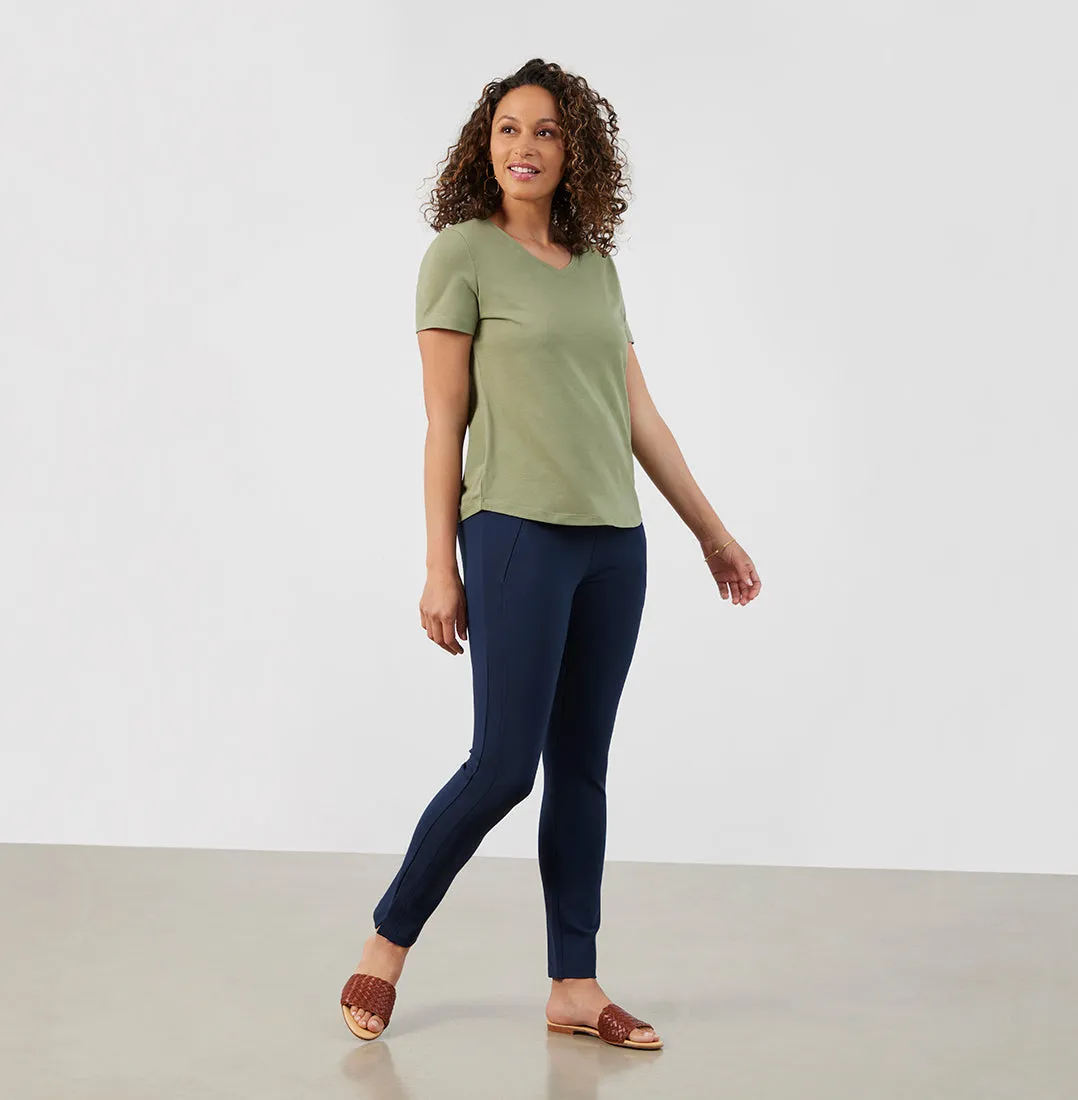 Threshold V-Neck T-Shirt Petite Fit - Sage Green