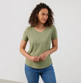 Threshold V-Neck T-Shirt Petite Fit - Sage Green