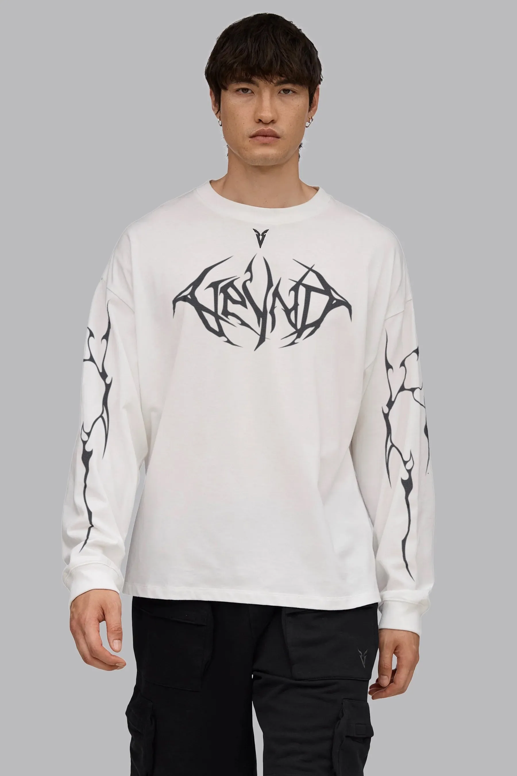 V_LYFE220 GRAPHIC LONG SLEEVE T-SHIRT - Optic White
