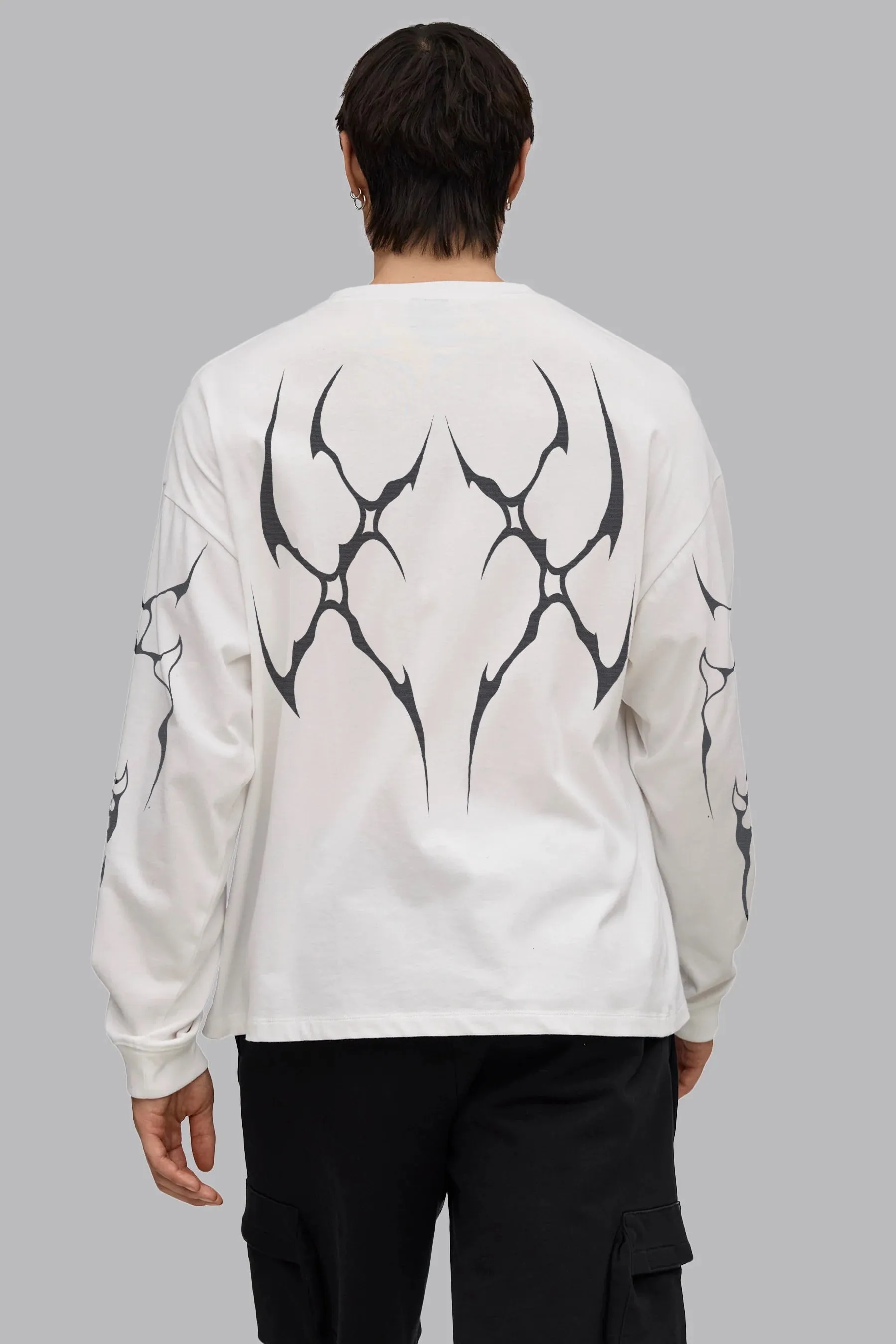 V_LYFE220 GRAPHIC LONG SLEEVE T-SHIRT - Optic White