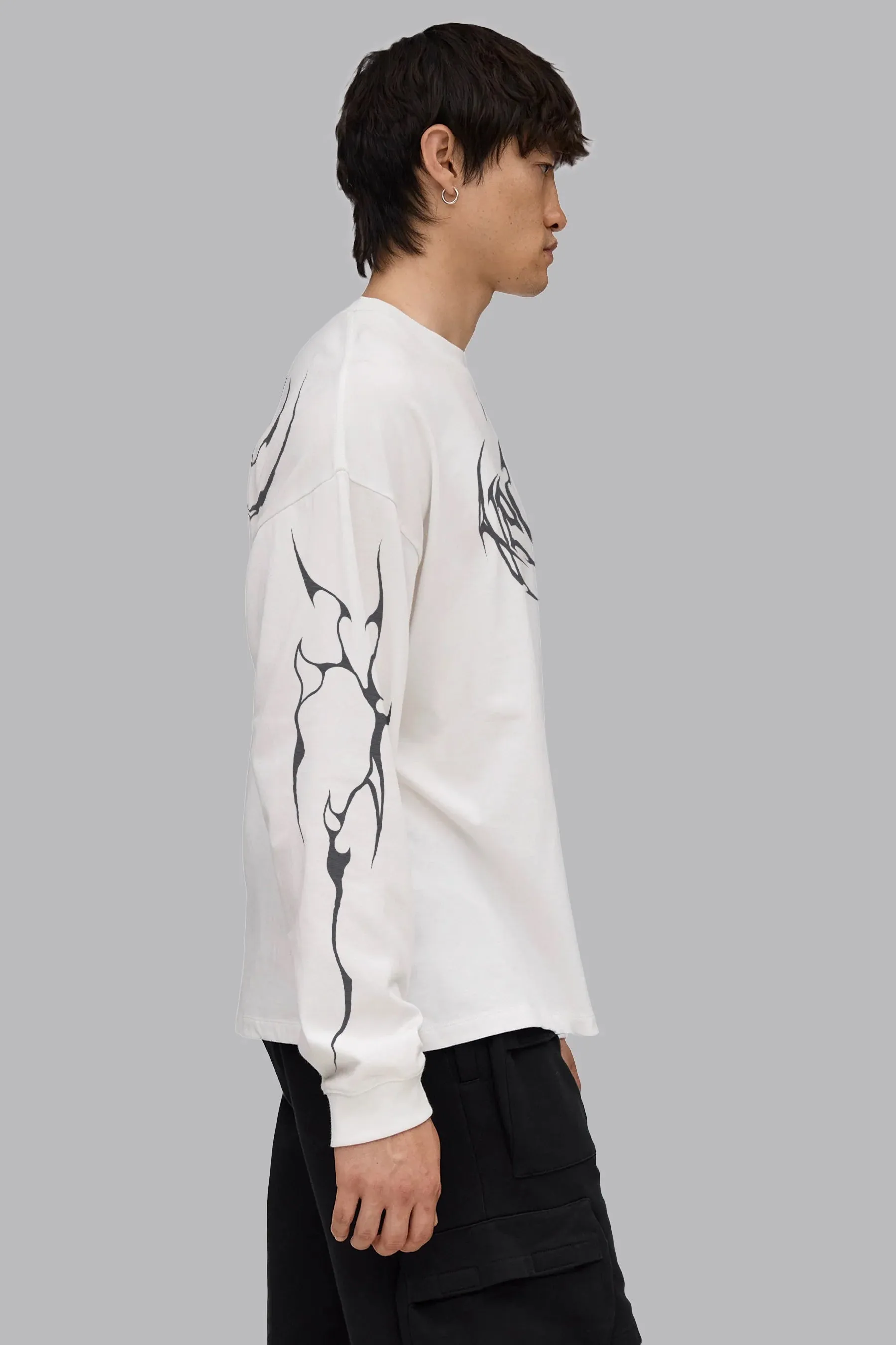 V_LYFE220 GRAPHIC LONG SLEEVE T-SHIRT - Optic White