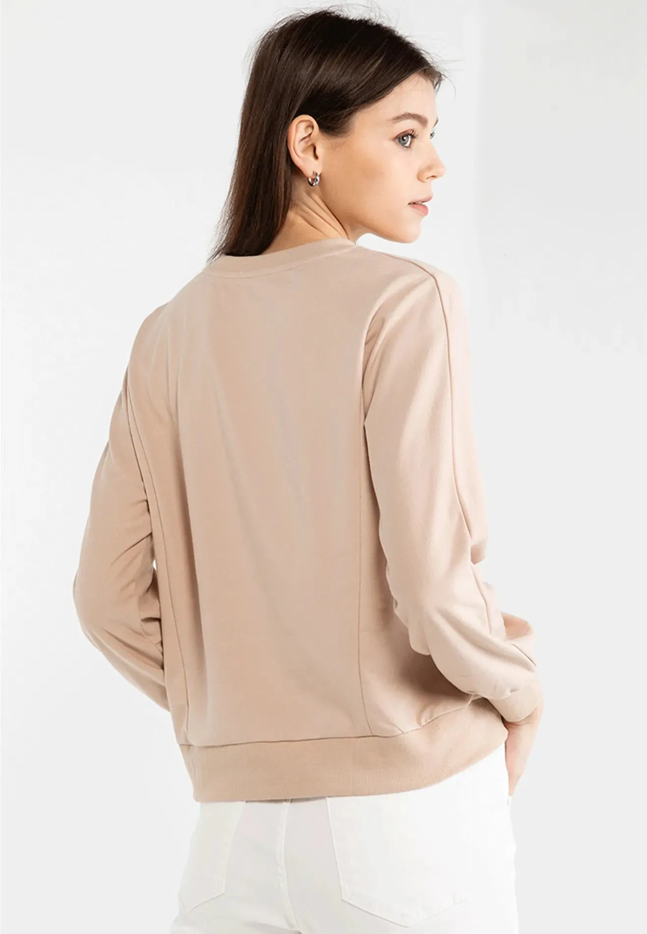 VOIR JEANS Hey Summer Collection: Plain Cotton Sweatshirt