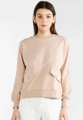 VOIR JEANS Hey Summer Collection: Plain Cotton Sweatshirt