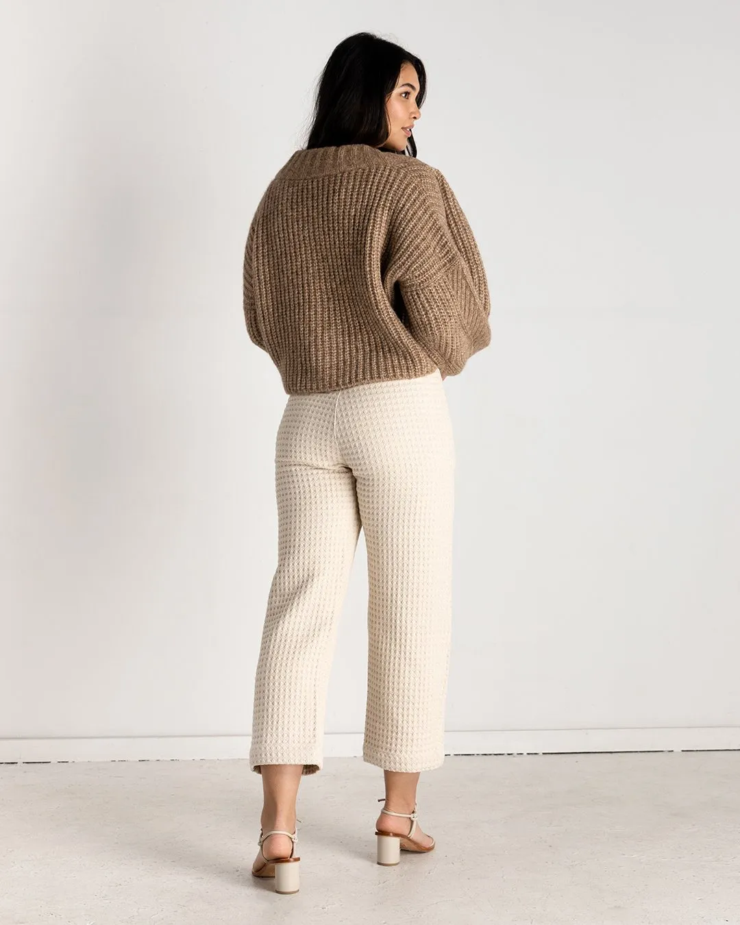 Wide Leg Pants // Natural Waffle