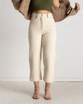 Wide Leg Pants // Natural Waffle