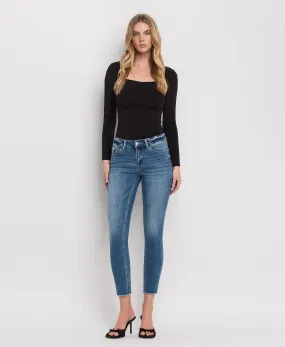 Wolf N Crane - Mid Rise Raw Hem Cropped Skinny Jeans